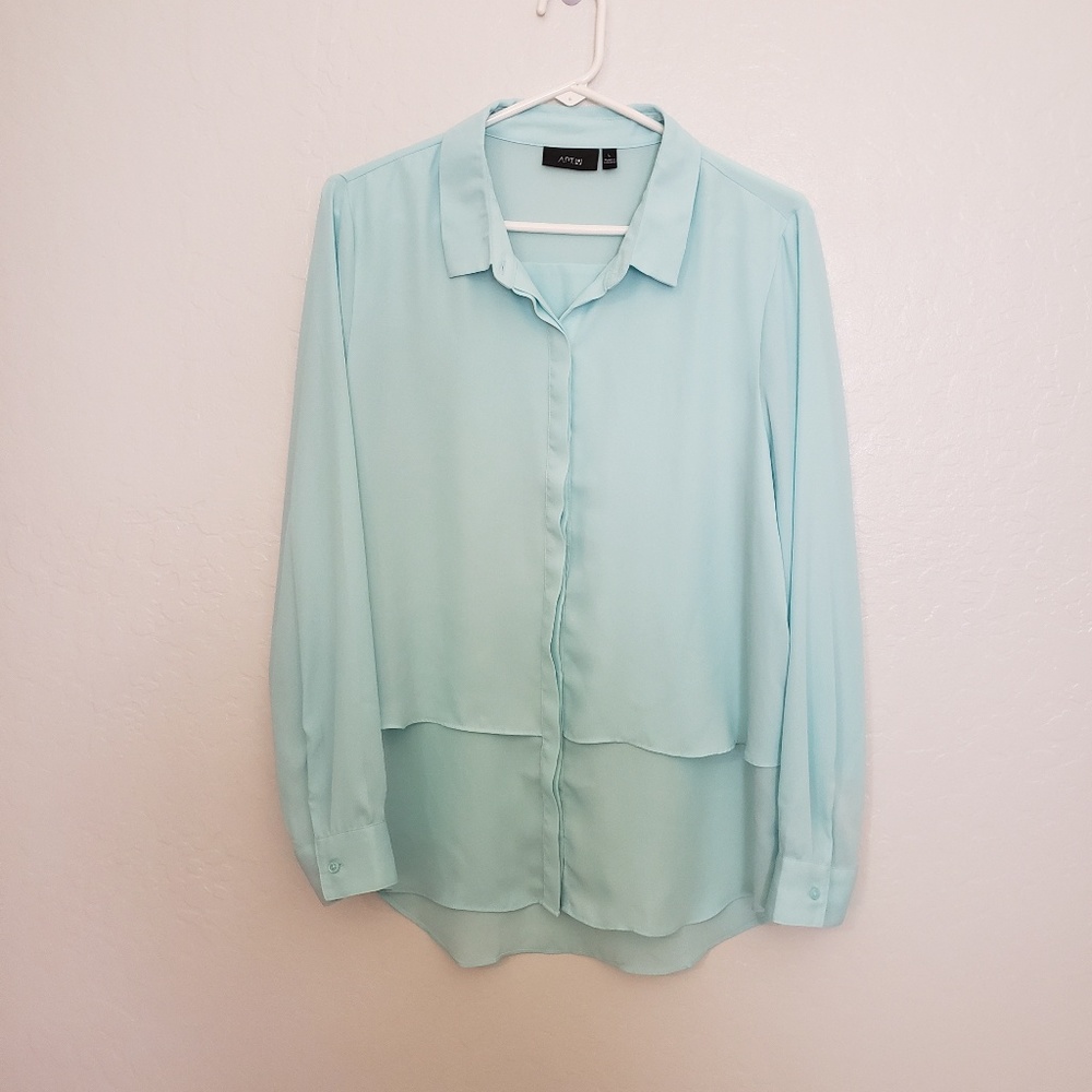 Light Blue Long Sleeve Blouse